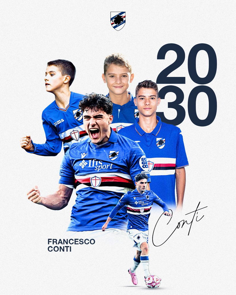 Ufficiale: Sampdoria, Francesco Conti rinnova fino al 2030 preview