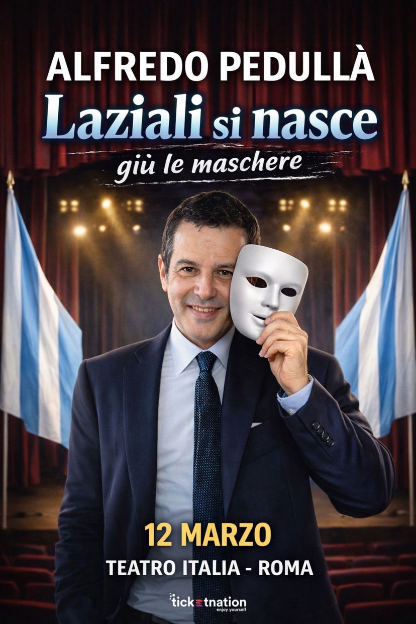 Pedullà esordisce a teatro con “Laziali si nasce: giù le maschere” preview