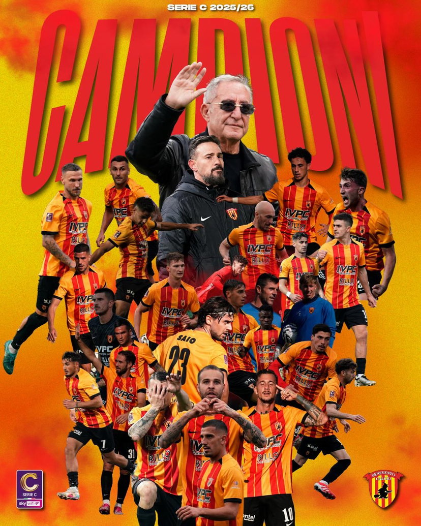 Festa Benevento, vince a Salerno (il Catania perde) e torna in Serie B dopo tre anni preview