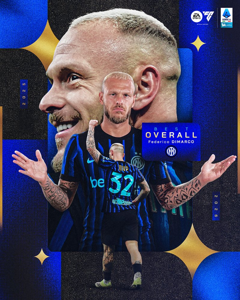 Dimarco è il miglior giocatore della Serie A 2025/26. De Siervo: “Ha saputo eccellere per qualità tecniche” preview