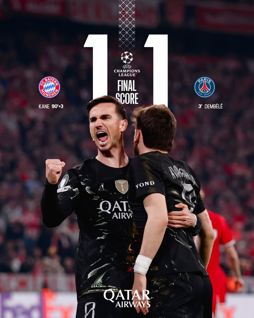 Bayern Monaco-PSG 1-1: Kane risponde a Dembelé ma non basta. Francesi in finale con l’Arsenal preview