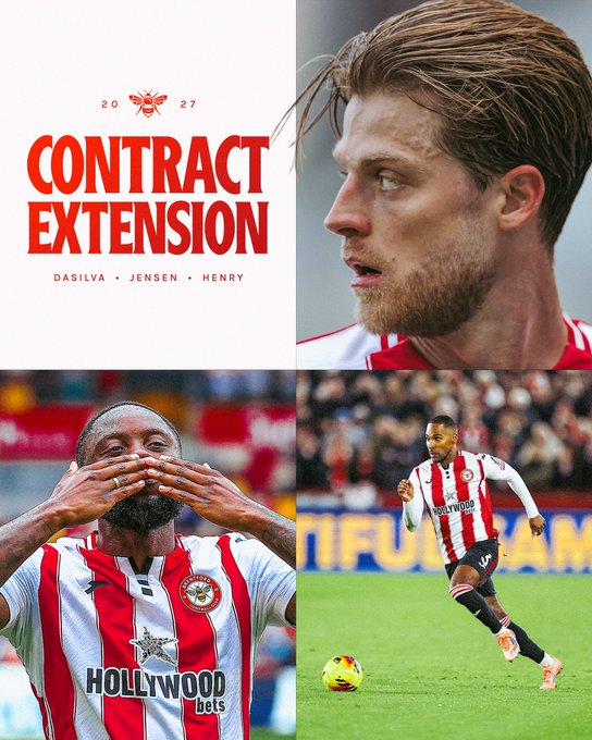 Ufficiale: il Brentford rinnova Dasilva, Henry e Jensen fino al 2027 preview