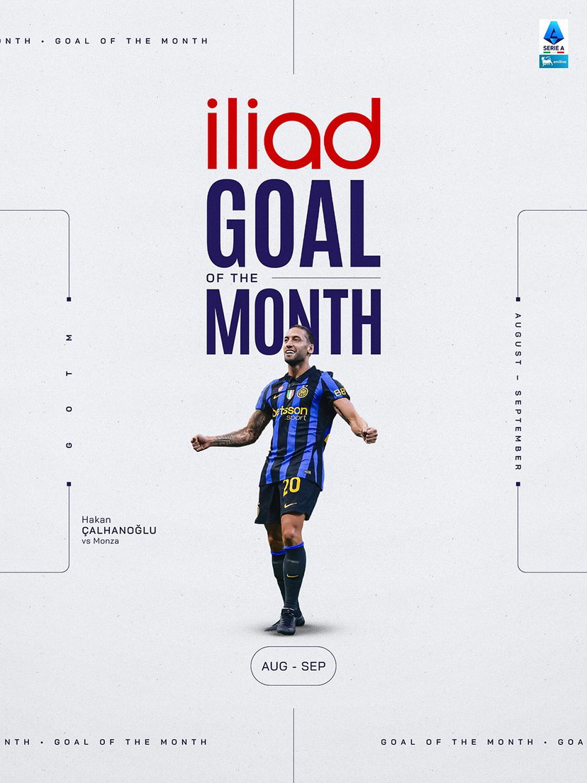 Calhanoglu, la rete contro il Monza premiata come Goal Of The Month di Agosto-Settembre preview