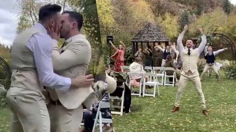 Flash mob con Stupid Love durante il matrimonio di due Little Monster: il video è virale article-post