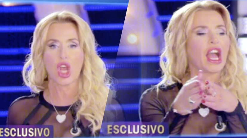Valeria Marini sbotta e si rifiuta di entrare nell’ascensore di Live, colpo di scena dalla d’Urso preview