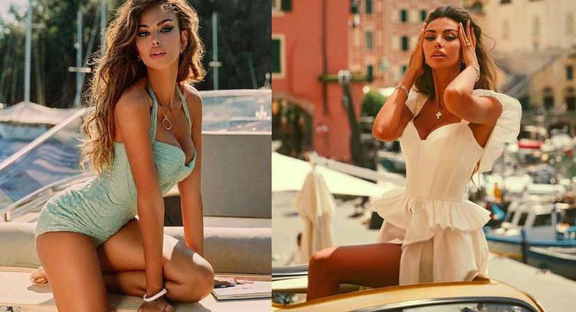 Madalina Ghenea è Sophia Loren sul set House Of Gucci con Lady Gaga preview