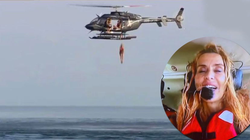 Valeria Marini salta dall’elicottero a Supervivientes da 10 metri di altezza preview