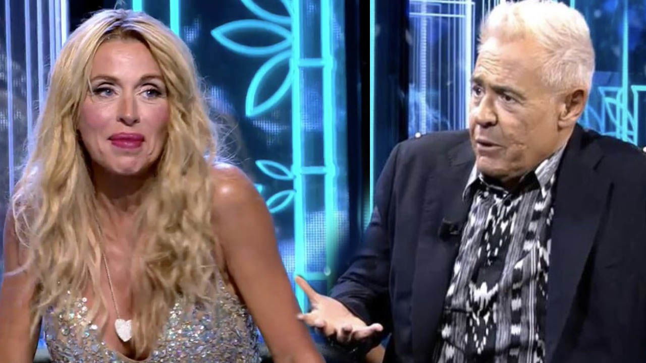 Valeria Marini e il conduttore di Supervivientes