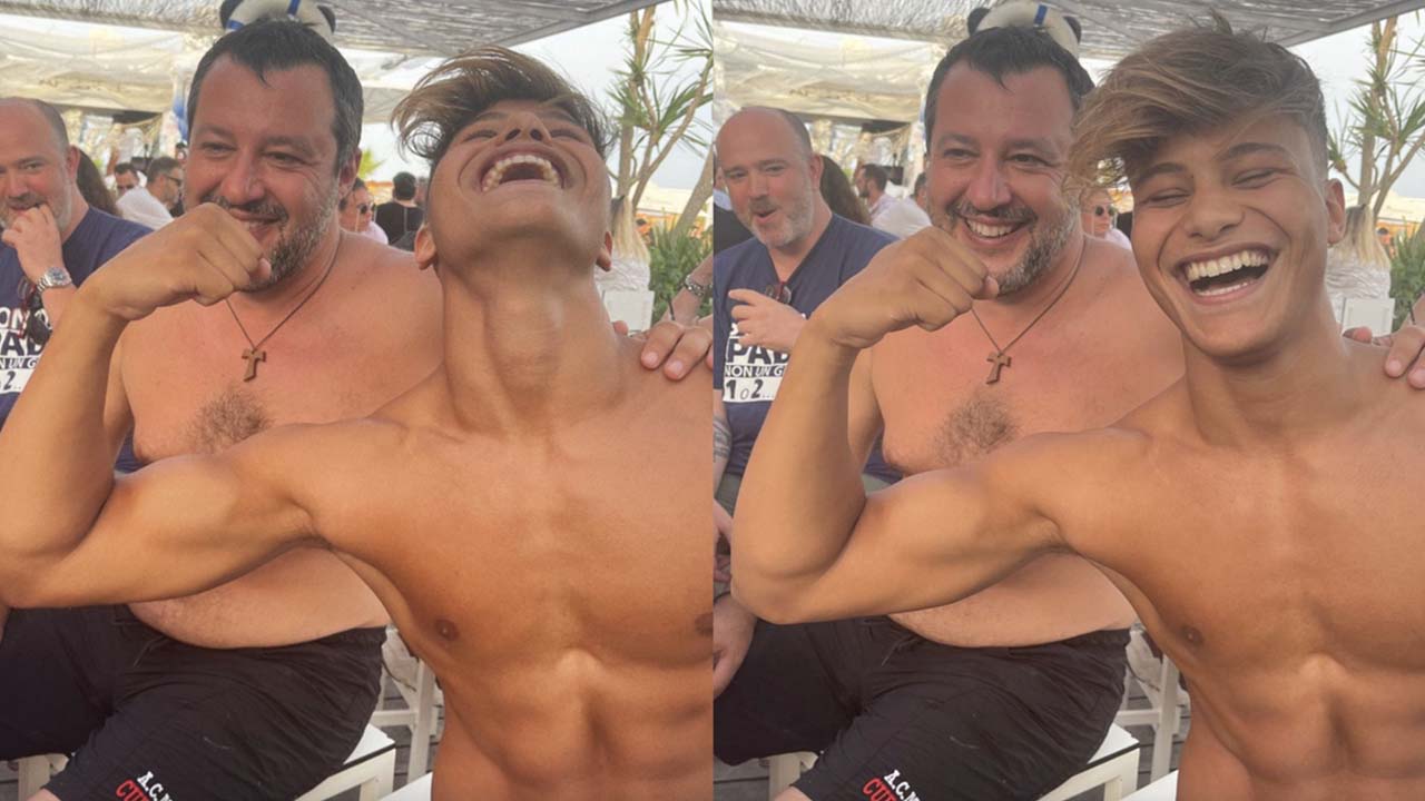 Denis Dosio con Matteo Salvini