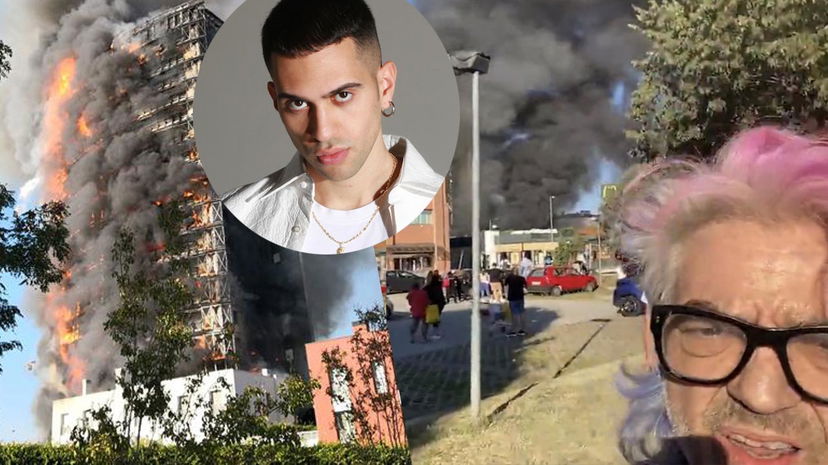 Mahmood, prende fuoco il palazzo dove abita, la diretta di Morgan: “Scappiamo è pericoloso” preview