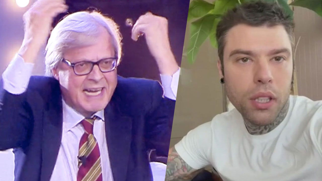 Vittorio Sgarbi litiga con Fedez e lo critica