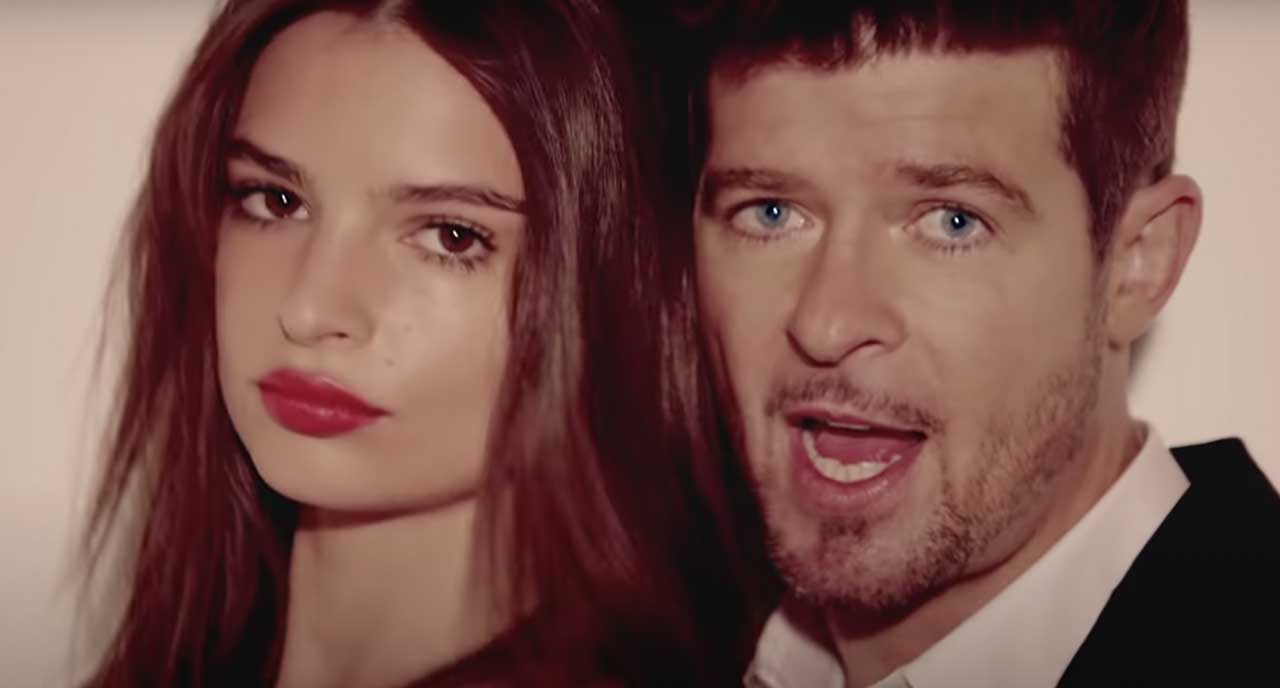 Emily Ratajkowski choc contro Robin Thicke: 