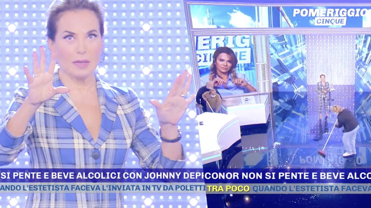 Pomeriggio 5 scoppiano i vetri