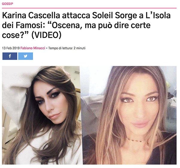 Soleil Sorge Karina Cascella 2019