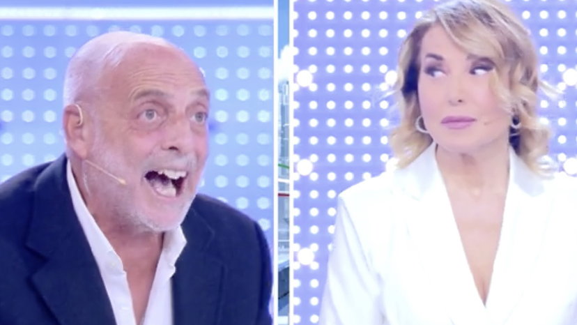 Paolo Brosio perde le staffe e urla, Barbara d’Urso lo blocca: “Non mi rispondi così!” preview