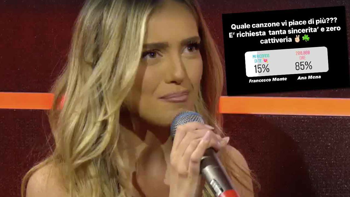 Ana Mena commenta Francesco Monte che su IG ha chiesto: “Meglio il mio singolo o il suo?” article-post