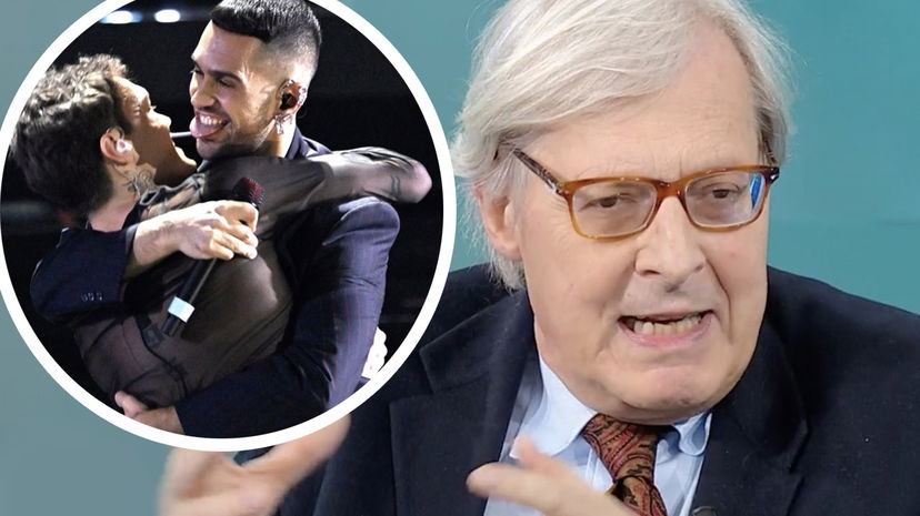 Vittorio Sgarbi contro Mahmood e Blanco: “Cantino invece di baciarsi”, Michele Bravi risponde preview