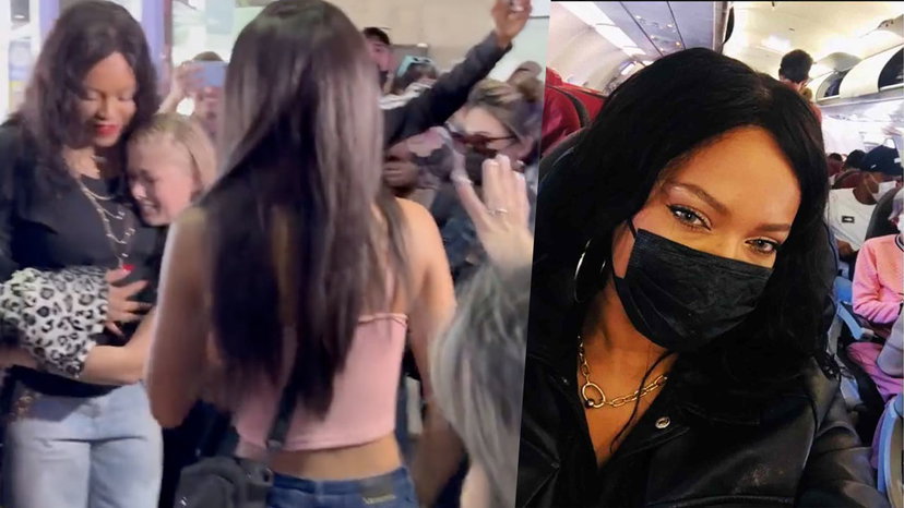 Sosia di Rihanna scatena il caos in un aeroporto: la folla crede sia la popstar preview