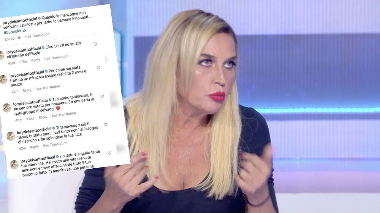 Commenti fake Instagram di Lory Del Santo