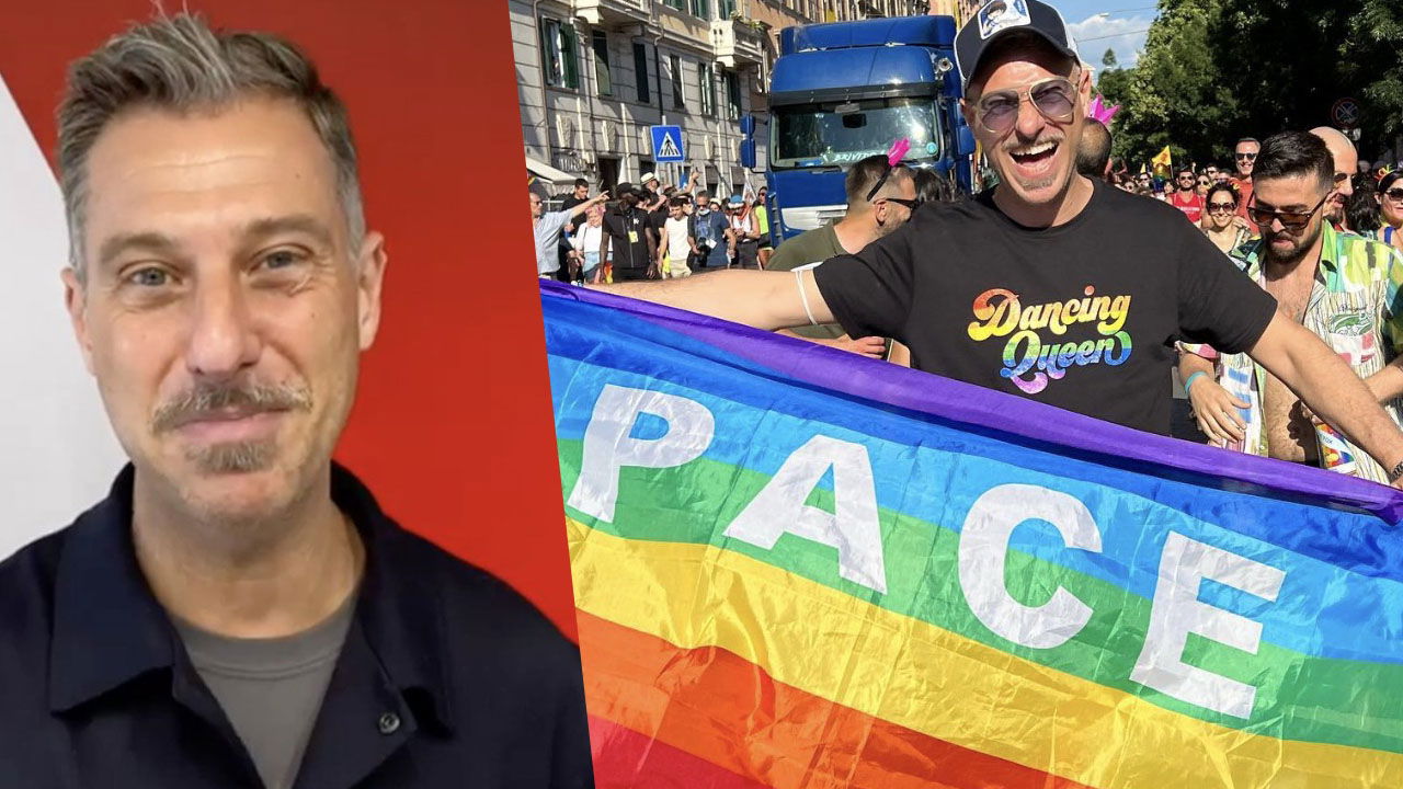 Gabriele Corsi al Pride romano
