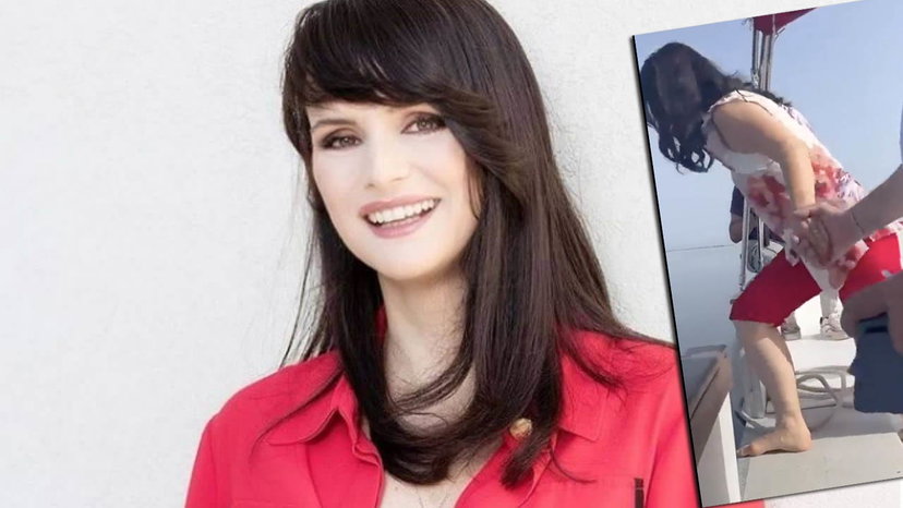 Lorena Bianchetti scivola in mare (e dice una parolaccia) durante le riprese di A Sua Immagine preview