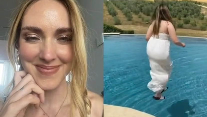 Fan di Chiara Ferragni si butta in piscina vestita perché ottiene una sua risposta, la reazione preview