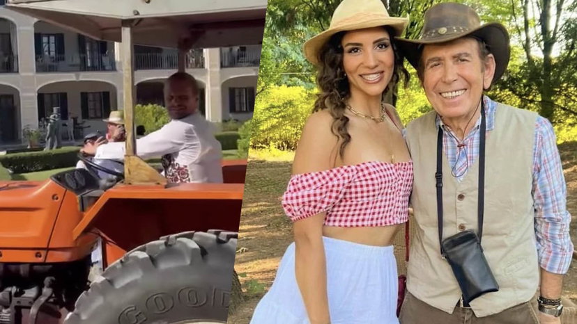 Davide Silvestri si è sposato su un trattore con gli invitati versione contadini preview