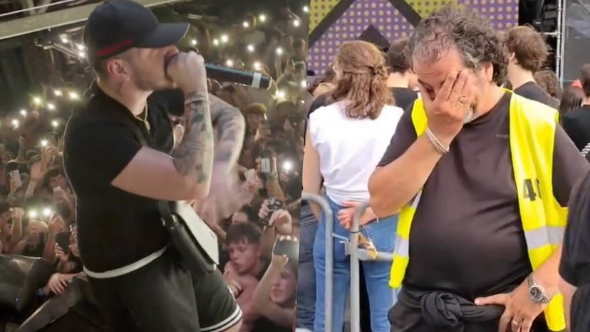 La guardia perplessa al concerto di Paky è virale, la ragazza che ha fatto il video gli chiede scusa preview