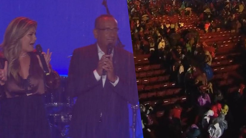 Grandine in diretta ai Tim Music Awards: scappano tutti preview