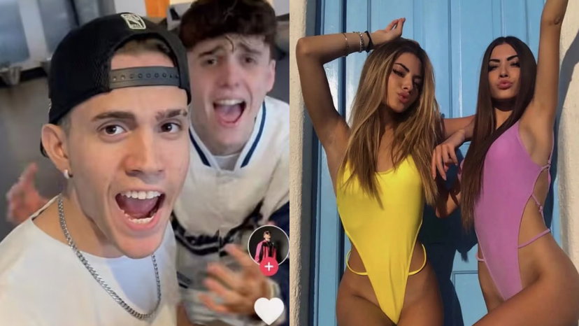 LDA e Aka7even fidanzati con due sorelle gemelle preview