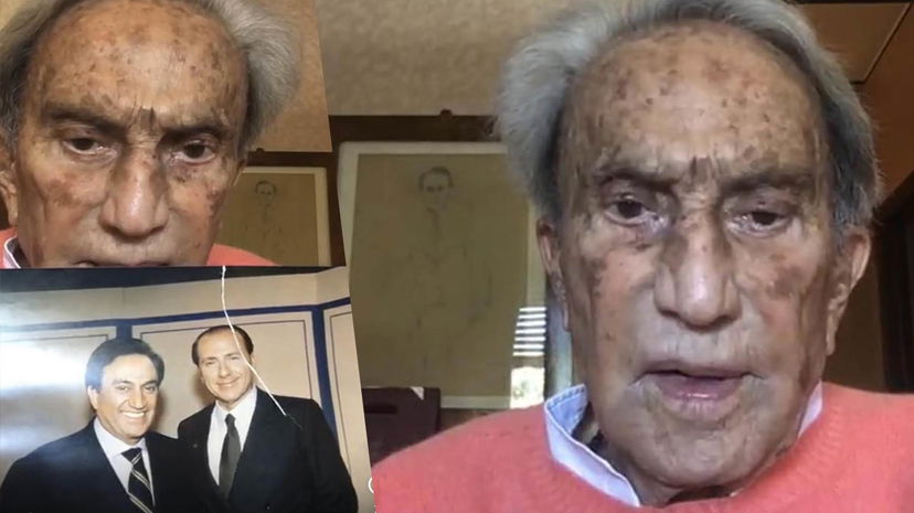 Emilio Fede scopre della morte di Berlusconi durante una diretta Instagram preview