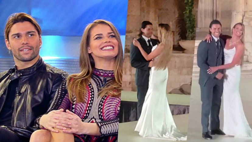 Ivana Mrazova e Luca Onestini insieme in versione ‘sposi’ ad un evento preview