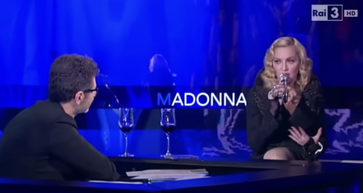 madonna che tempo che fa