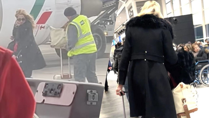 Valeria Marini chiede un ascensore per salire sull’aereo Palermo-Roma preview