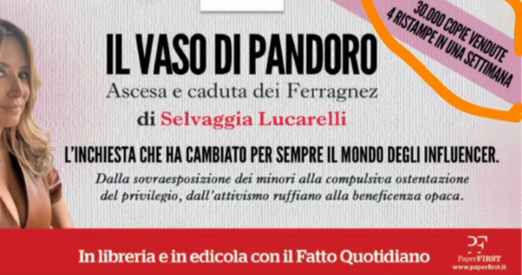 Quante copie ha venduto il libro di Selvaggia Lucarelli in una settimana