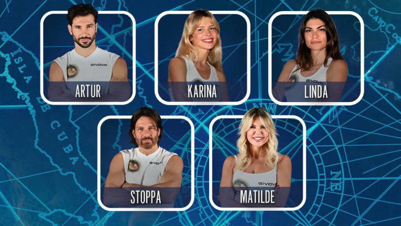 Stoppa, Matilde, Artur, Karina e Linda, chi lascia L’Isola: i sondaggi preview