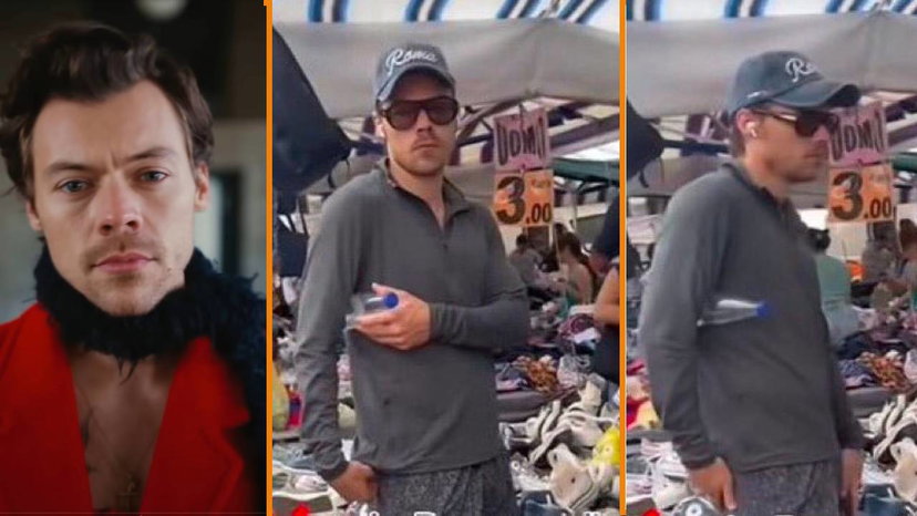 Harry Styles a Roma fa shopping al mercato alle bancarelle da 3 Euro preview