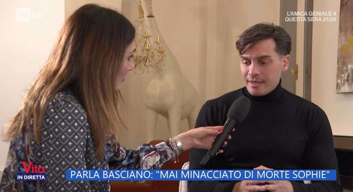 Basciano in Rai commenta le presunte minacce rivolte a Sophie che hanno riportato i media article-post