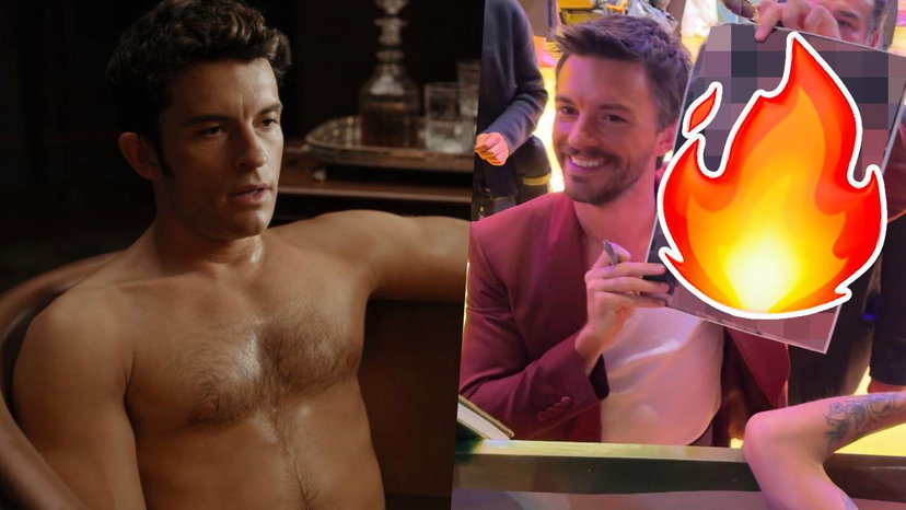 Jonathan Bailey alla premiere di Wicked con una sua foto molto particolare preview