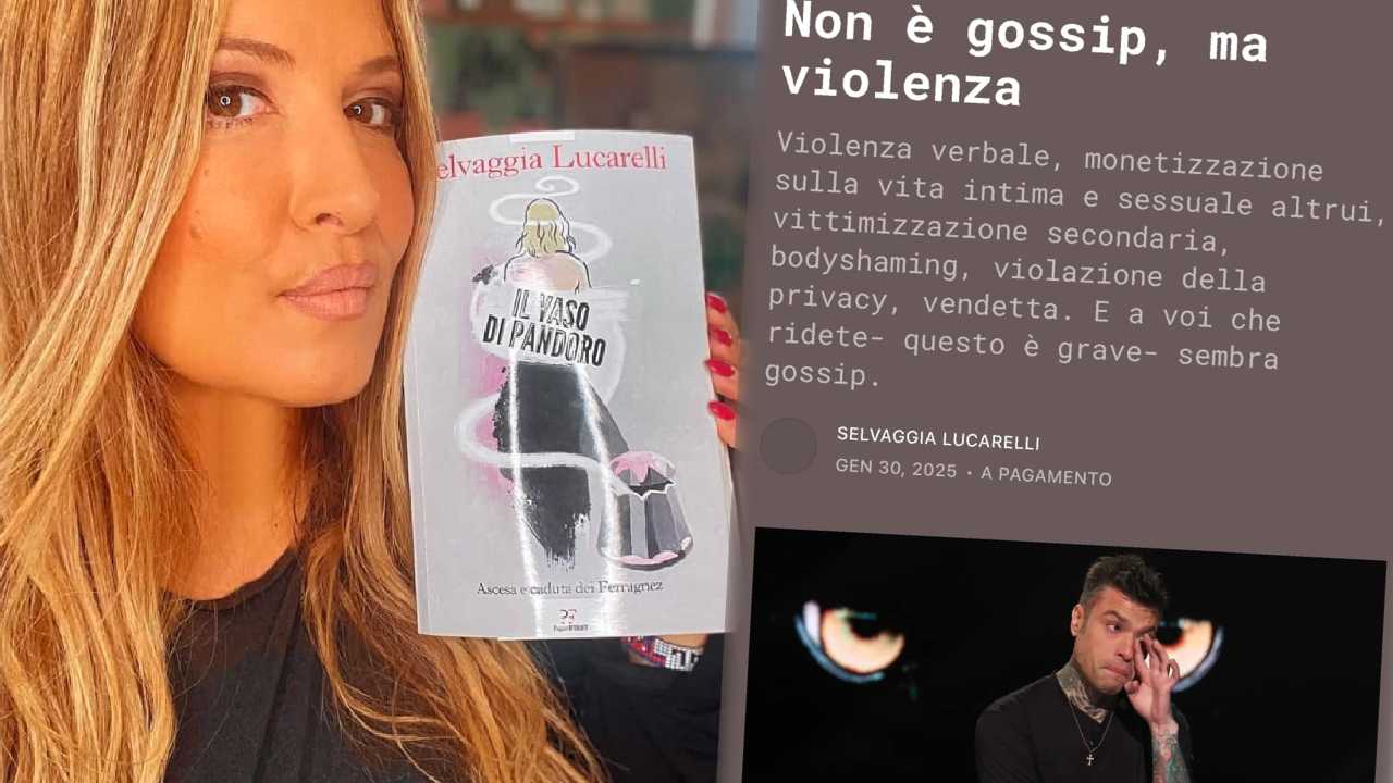 Selvaggia Lucarelli: il suo pensiero sulla vicenda Corona Fedez Ferragni