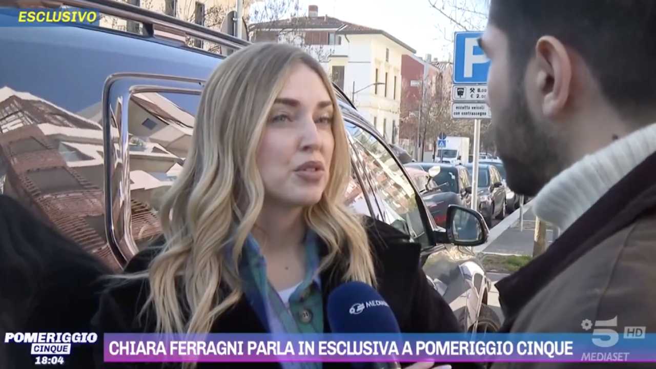 Chiara Ferragni a Pomeriggio 5 dice la sua su Fedez e il rinvio a giudizio