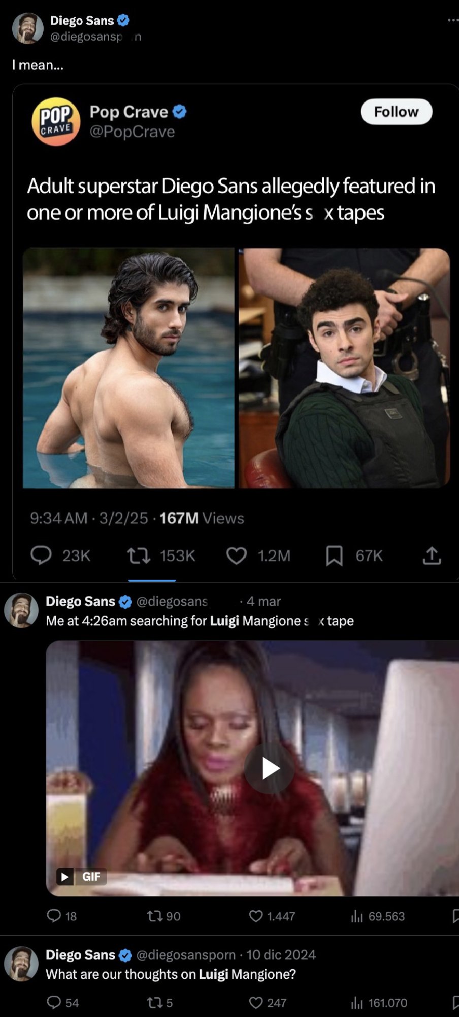 Luigi Mangione‌ Diego Sans video