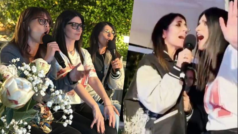 Laura Pausini al suo compleanno canta La Cura Per Me con Giorgia preview
