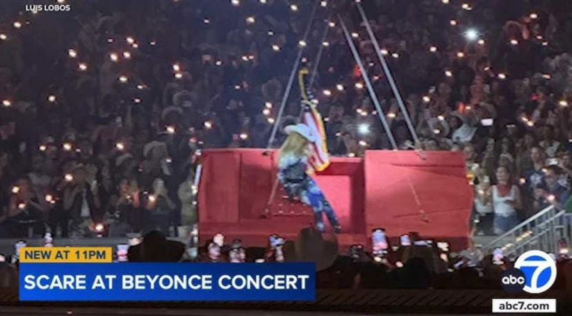 Beyoncé: guasto tecnico in tour e lei rischia di cadere sulla folla preview
