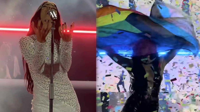 Elodie al Maradona con cinque nuove drag queen e la bandiera arcobaleno preview