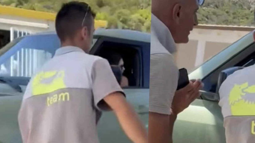 Belen Rodriguez, la lite con un benzinaio: “Mi stai sul c” – video preview