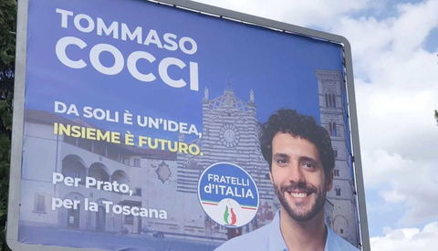 Prato, il candidato Tommaso Cocci di Fratelli d’Italia accusato di aver avuto incontri gay preview