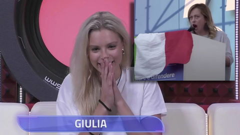 Autori del GF richiamano Giulia Soponariu dopo una citazione di Giorgia Meloni preview