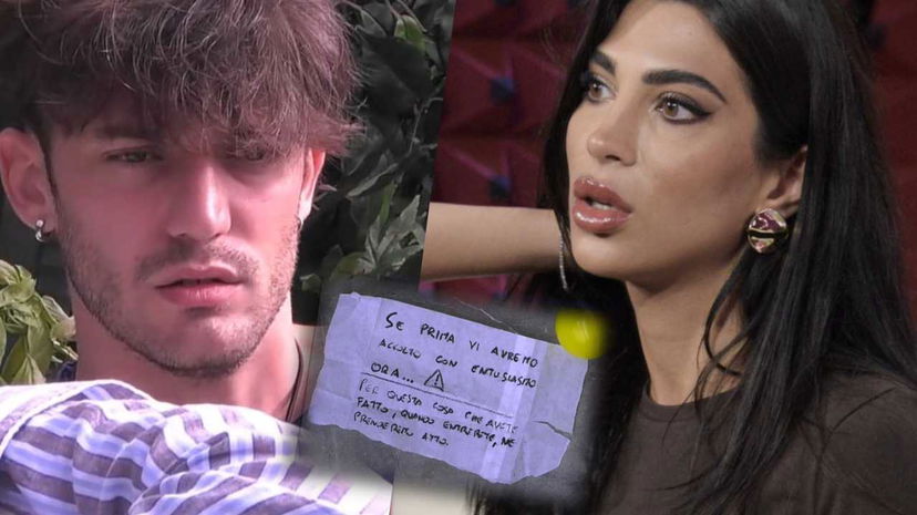 Jonas e Rasha non sanno scrivere un verbo in italiano, il biglietto diventa virale preview