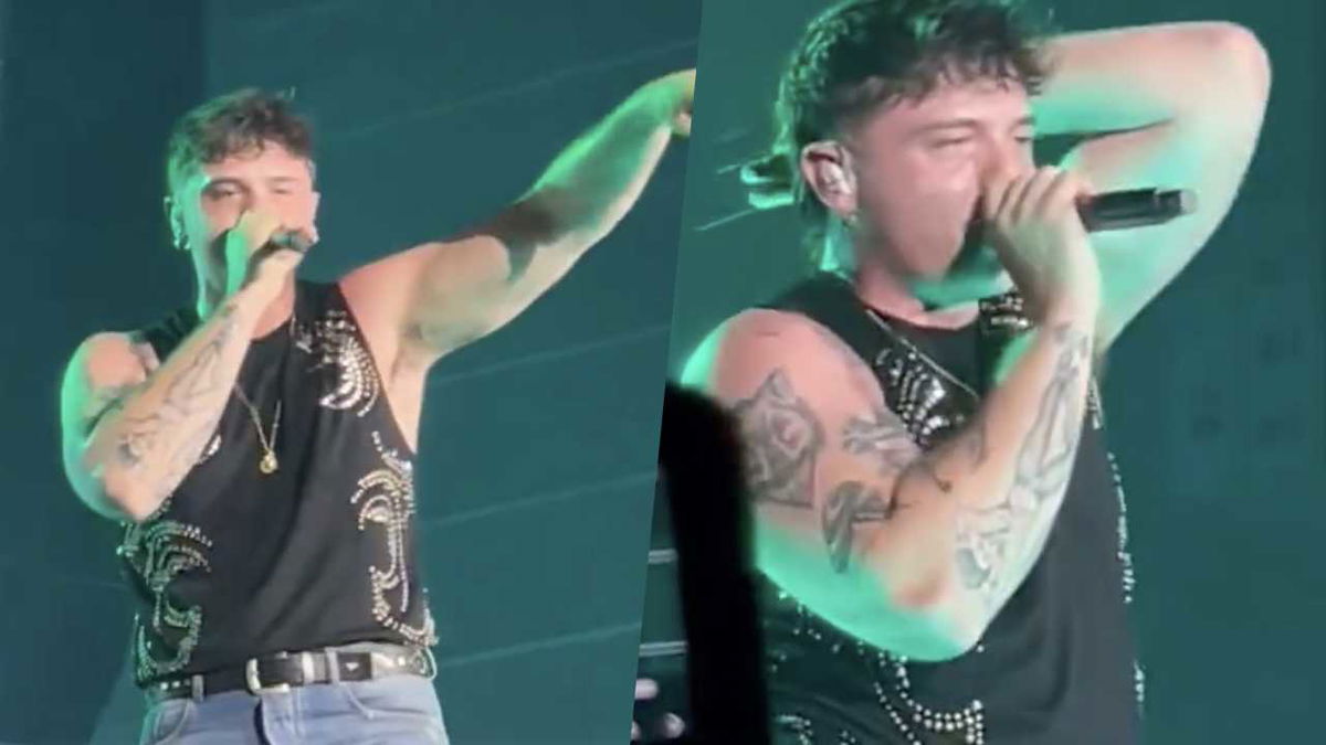 A Olly si rompono i pantaloni in concerto: il video article-post